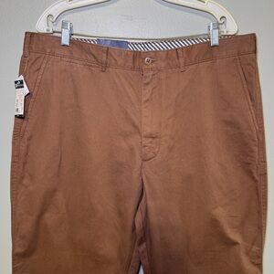 Daniel Cremieux Madison Taupe Flat Front Canvas Dress Pants Slacks Sz 38x29 NWT